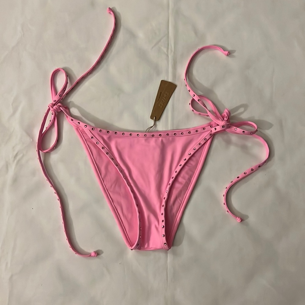 SKIMS RHINESTONE TIE BIKINI BOTTOM